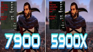 Ryzen 7900 vs 5900x Gaming Benchmark Test FPS comparison 1440p [upl. by Natalee]