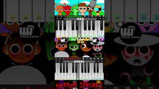 Incredibox Sprunki Normal Vs Horror Sprunki Theme  Easy Piano Tune shorts [upl. by Dracir780]