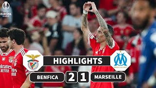 Benfica vs Marseille  21  Highlights  UEFA Europa League [upl. by Romney]