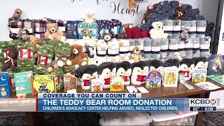 Children’s Advocacy Center Reliant partner to stock Teddy Bear Room [upl. by Ahsinrev]