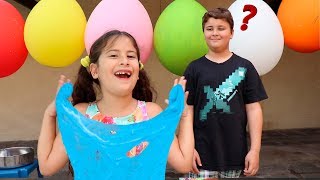 NÃO ESTOURE O BALÃO DE SLIME ERRADO E SURPRESA COM MARIA CLARA E JP [upl. by Ravilob427]