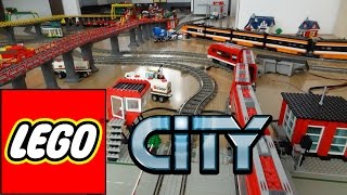 Huge Lego Train Layout 20 extra lego train footage [upl. by Cosmo]