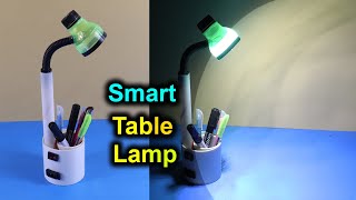 How to Make Table Lamp at Home । Homemade Table Lamp [upl. by Kcira90]