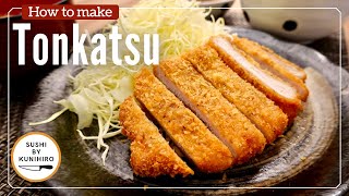 How to make Tonkatsu Japanese Pork Cutlet Step by step guide [upl. by Zigmund]