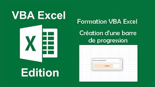 Formation VBA Excel  Création dune barre de progression [upl. by Assetniuq]