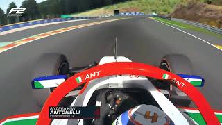 Kimi Antonelli F2 2024 Onboard at Spa  assettocorsa [upl. by Miner527]