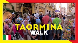 Taormina  4K Walk  Sicilian Charm amp Mediterranean Views 🇮🇹 [upl. by Yenhpad]