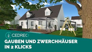 Tutorial Wie fügt man in Cedreo Dachgauben oder Zwerchhäuser ein [upl. by Nari]