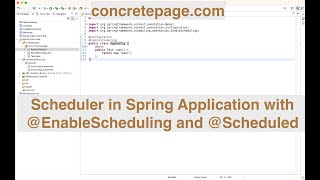 Scheduler in Spring Application with EnableScheduling and Scheduled [upl. by Eneleahcim]