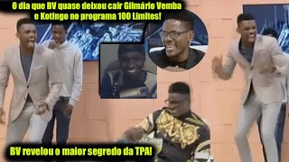 O dia que BV quase deixou cair Gilmário Vemba e Kotingo no programa 100 Limites [upl. by Eerized]