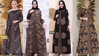 Model Gamis Batik Kombinasi Terbaru [upl. by Asilaj]