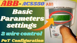 ABB  abb drive programming  Abb acs550 drive basic parameter settings in hindi [upl. by Nahem52]