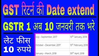 GSTR 1 रिटर्न की Date बढ़ी फिर से लेट फीस 10 रुपये हुयीं eway bill लागू 1फरवरी से GST news 2018 [upl. by Ymrej]