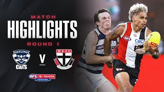 Geelong Cats v St Kilda Highlights  Round 1 2024  AFL [upl. by Bocyaj]