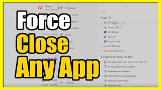 How to Force Close an Application with Task Manager on Windows 1011 PC Easy Tutorial [upl. by Bethina731]