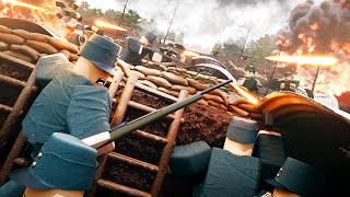 BIGGEST ever ROBLOX WW1 Trench Warfare Simulation in NEW Roblox Entrenched Update [upl. by Biddy]