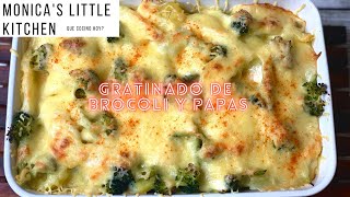 Brocoli y Papas gratinadas  Receta facil y rapida [upl. by Tal]