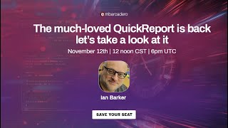 The muchloved QuickReport is back – let’s take a look at it [upl. by Eirrab]