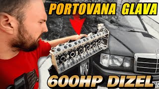 SUPERTURBO MERCEDES 190D PROJEKAT NAPRAVILI SMO GLAVU ZA 600HP [upl. by Anerok]