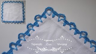 Orilla 49 una sola vuelta tejida a crochet para servilleta de recuerdo [upl. by Horne]