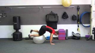 The Best Swiss Ball Ab Workout  Swiss Ball Crawl Challenge  by Coach Kozak HASfit 080311 [upl. by Ahsinrad]