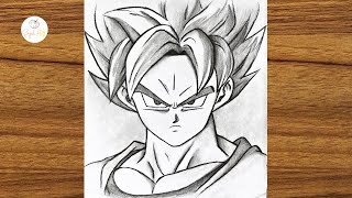 How To Draw Goku Super Saiyan blue  Easy drawing ideas for beginners  Beginners drawing [upl. by Schug383]