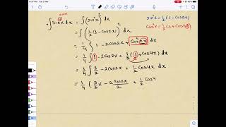 Lecture2Trigonometric Integralpart1 Integrating power of sine and cosine [upl. by Annawahs]