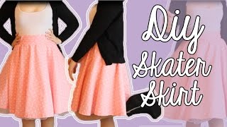 ✄ DIY  Faltenrock Skater Skirt ✄ [upl. by Sukramaj]