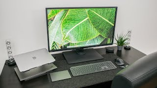 Productive Desk Setup Transformation Dual Mac and Windows WFH Setup 2021 [upl. by Slerahc]