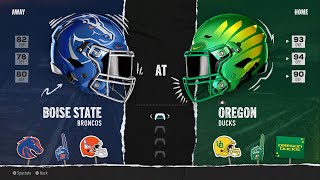 Boise State vs Oregon Week 2 Simulation 2024 Season  College Football 25 [upl. by Eiruam]