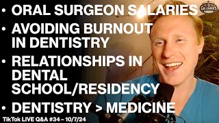 Oral Surgeon Salaries Avoiding Burnout in Dentistry Relationships in Dental School amp Residency [upl. by Porter]