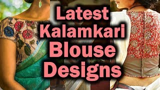 Modern Kalamkari Blouse  Kalamkari Blouse Designs  Kalamkari Print Blouse [upl. by Goldberg839]