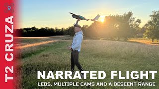 LEDs multiple cams and a narrated flight  Hee Wing T2 Cruza EP05 heewing [upl. by Ettenrahs]