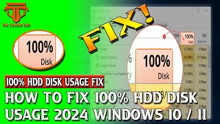 How To FIX 100 Disk usage 2024 [upl. by Brig]