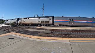 Amtrak train 5 California Zephyr in Martinez Ca 92224 w private car [upl. by Antonietta501]