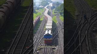 Container transport train leaving Dhaka ICD [upl. by Radbun]