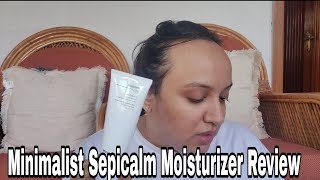 Minimalist Sepicalm Face Moisturizer Review  Minimalist Moisturiser for acne  Saher Saba [upl. by Wadell]