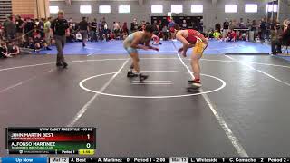 UWW Cadet Freestyle 65 KG John Martin Best Parkersburg Cougars Vs Alfonso Martinez Thorobred Wrest [upl. by Farrington]