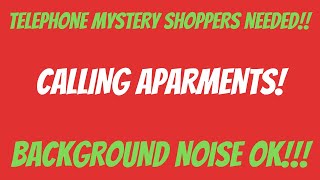 SIDE HUSTLE TELEPHONE MYSTERY SHOPPERS NEEDED BACKGROUND NOISE IS OKAY [upl. by Gall]