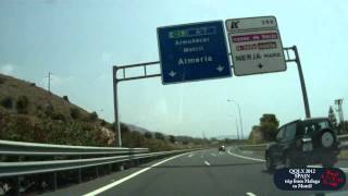 054 SPAIN 2012 trip from Malaga to Motril  Street view car TOFIL WORLDS ROADS DRIVING [upl. by Aisatsana]