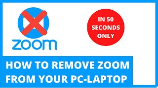 HOW TO UNINSTALL ZOOM APP FROM YOUR COMPUTER PCLAPTOP [upl. by Nelyt830]