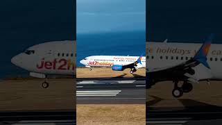 JET2 HOLIDAYS BOEING 7378MG LANDING at Madeira Airport [upl. by Silevi379]