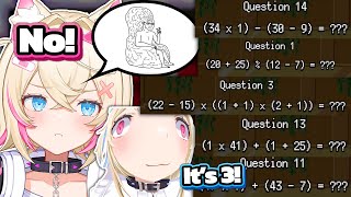 Mococo shows us her exceptional quick math skills meanwhile Fuwawa [upl. by Stoops]