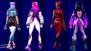 Fortnite Show Em Off Emote With OG Lynx vs Trailblazer Lynx Skin Thicc 🍑😍🥵 ͡° ͜ʖ ͡° Who Won [upl. by Narton]