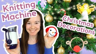 Making Christmas Decorations Using French Knitting  Knitting mill icord Christmas ornaments [upl. by Nazus]