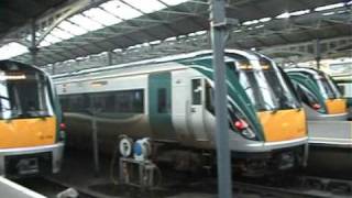 Irish Trains at Heuston Station  Class 22000 x3  1 CAF DTV [upl. by Alben]