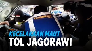 Dramatis Evakuasi Sopir Ambulans Terjepit Saat Kecelakaan di Tol Jagorawi  Liputan6com [upl. by Idner]