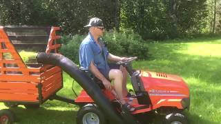 Lawnmower  home made trailer grass catcher [upl. by Aihsinyt]