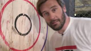 Vikings  Axe Throwing with Clive Standen [upl. by Mlehliw]