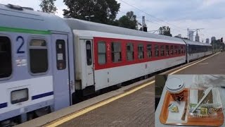 Warschau Juli 2016 Einfahrt EN 446 nach Köln  EIC 17007 nach Berlin PKPSchlafwagen innen [upl. by Ranjiv588]